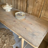 Farmhouse table on trestles