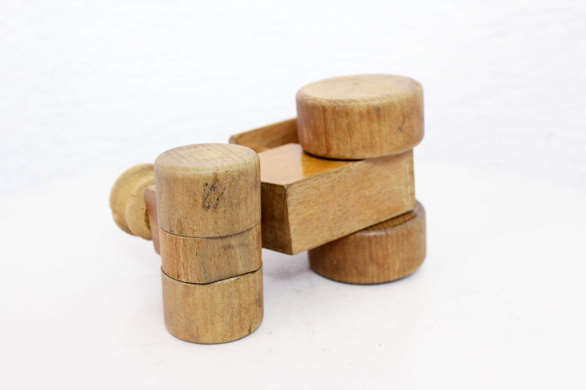 Old wooden toy "Spielgut", vintage tractor