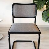 Cesca B32 chair, black and heather gray, Italian edition