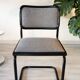 Chaise Cesca B32, noir et gris chiné, édition italienne