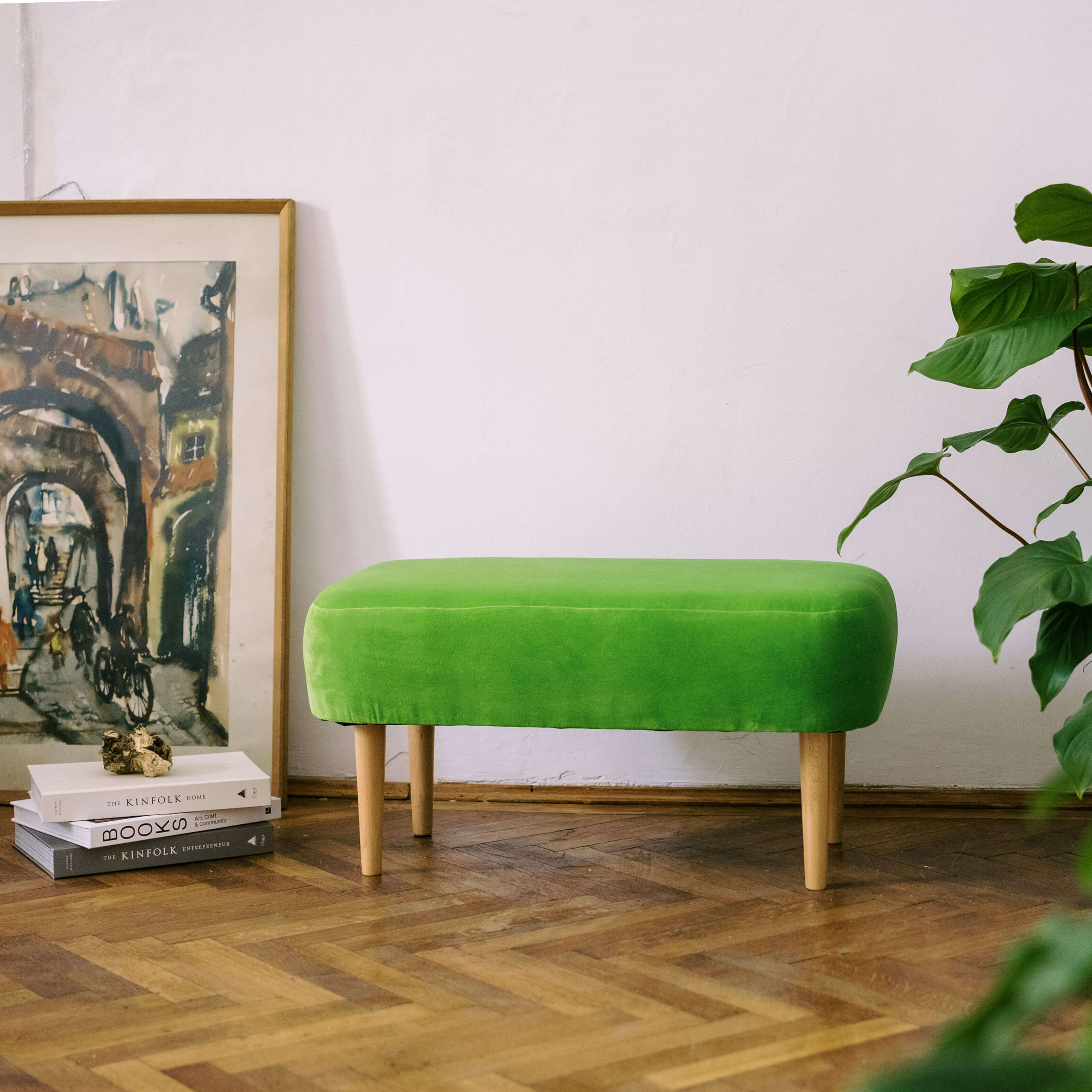 Electric green bench