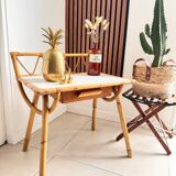 Vintage rattan side table