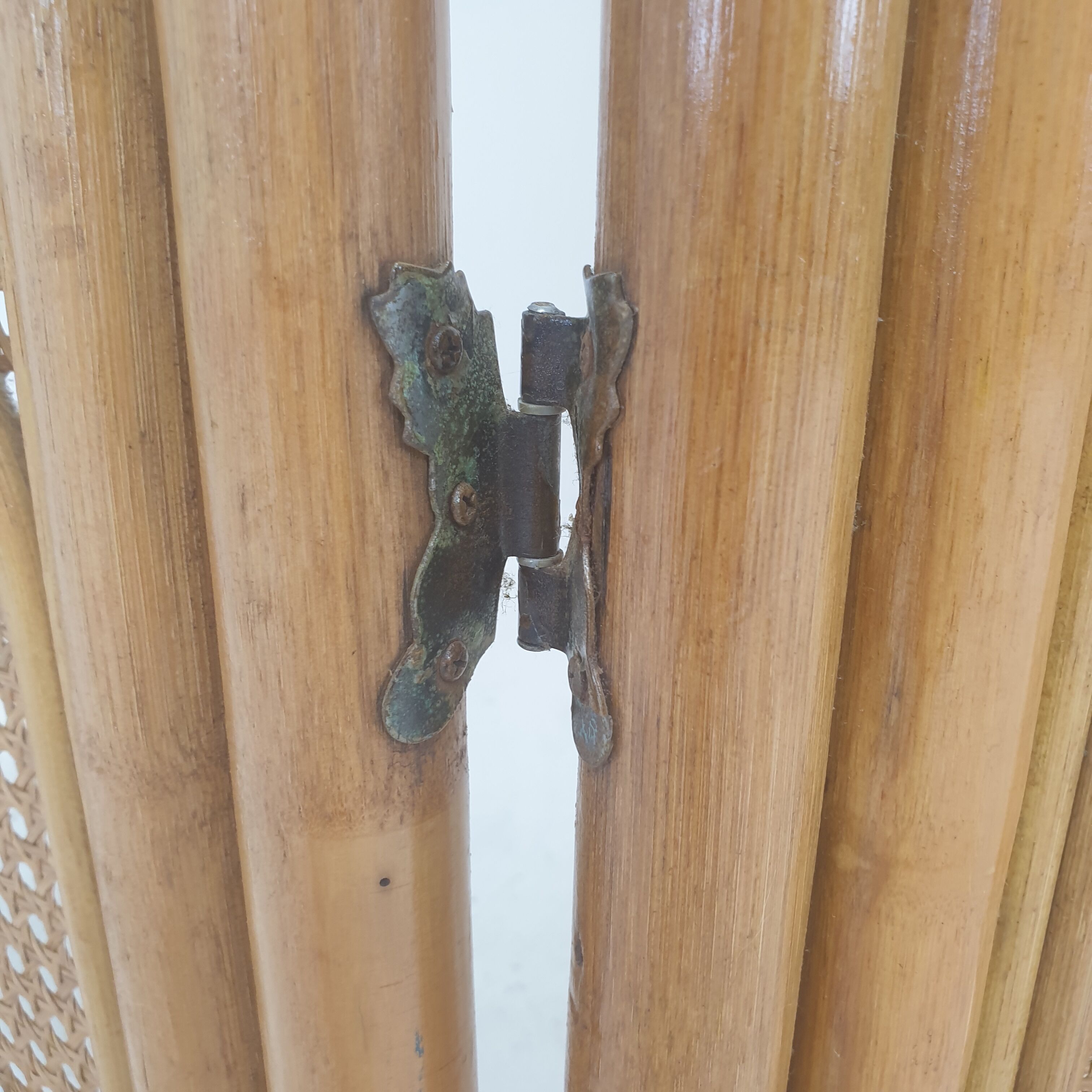 Italian rattan and wicker room divider 1960s