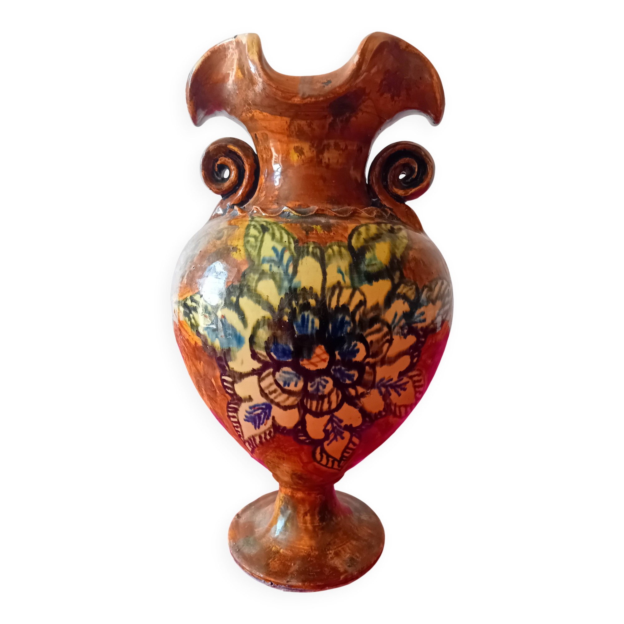 Vintage large stoneware vase