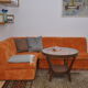 Canapé modulaire en velours côtelé orange des années 70, 4 pièces