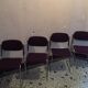 Série de 4 chaises chromées 1970