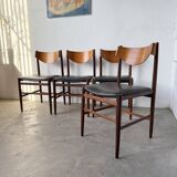 Set of 4 Italian chairs by Gianfranco Frattini.