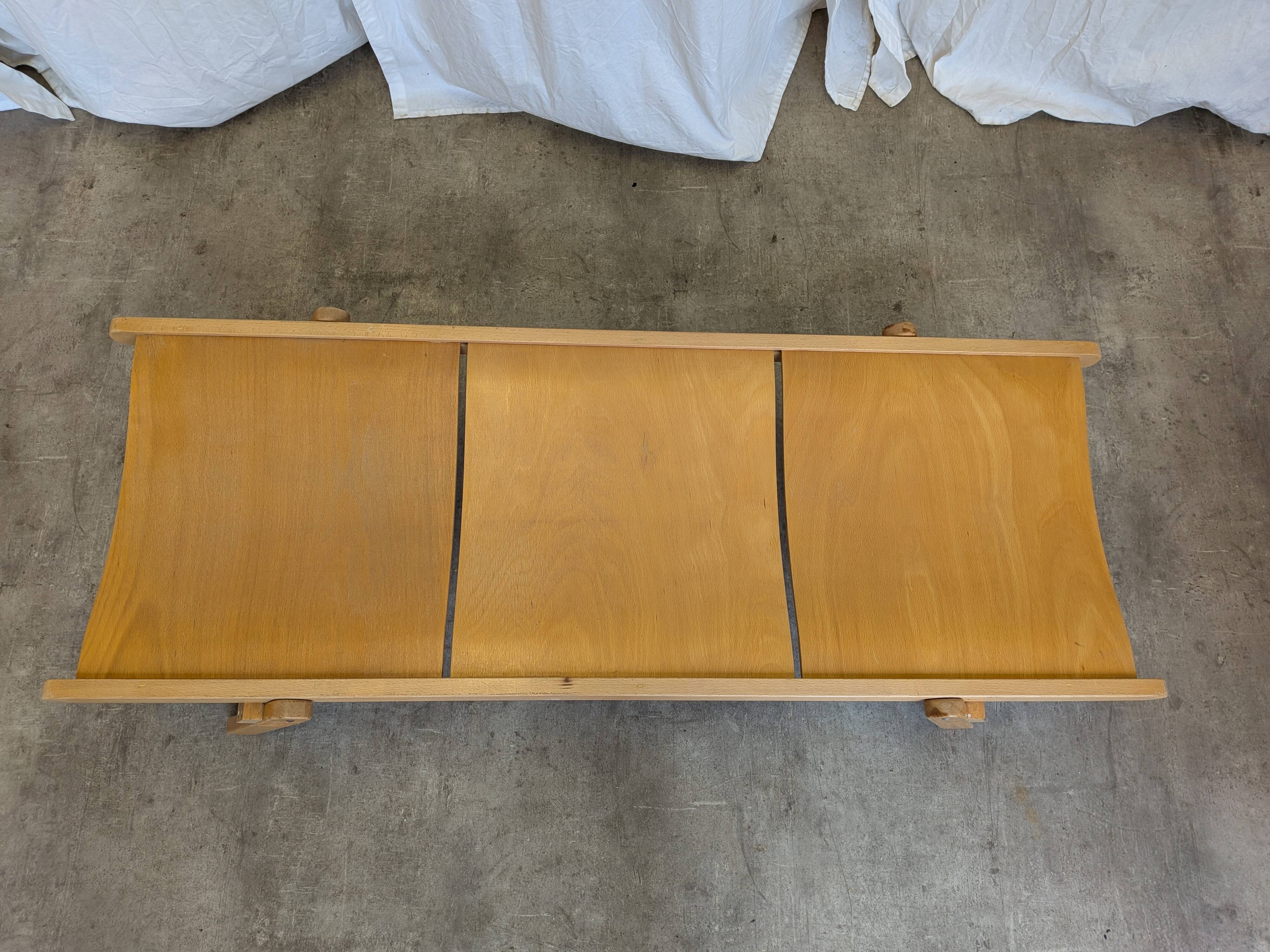 Vintage Folding Wooden Daybed /by Niko Kralj for Stol Kamnik / 1970s