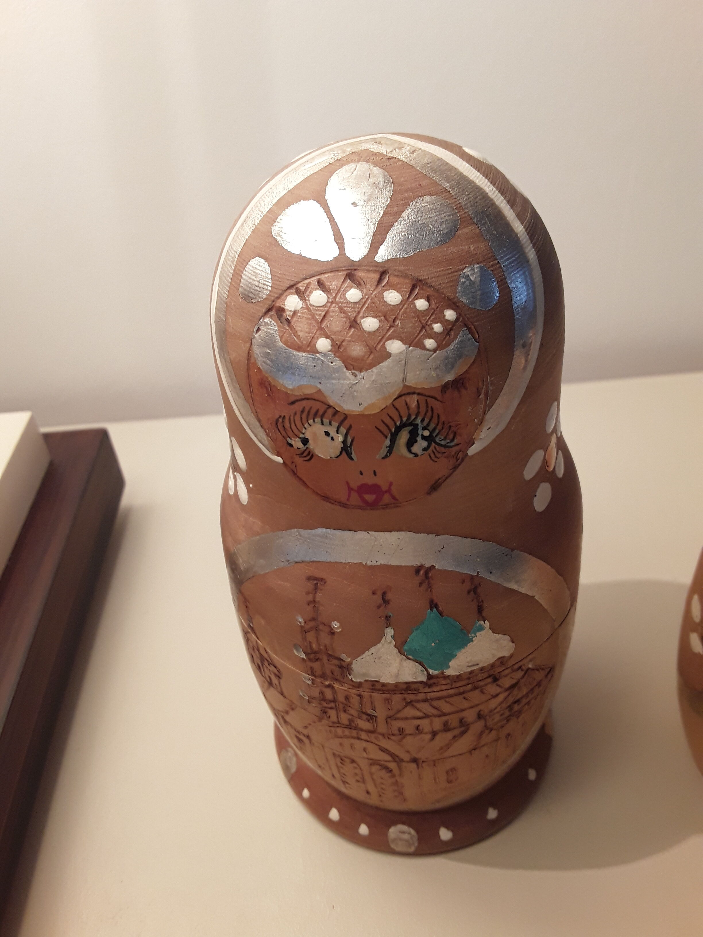 Russian doll in solid wood matriochka