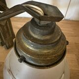 Art Deco wall lamp in metal and glass