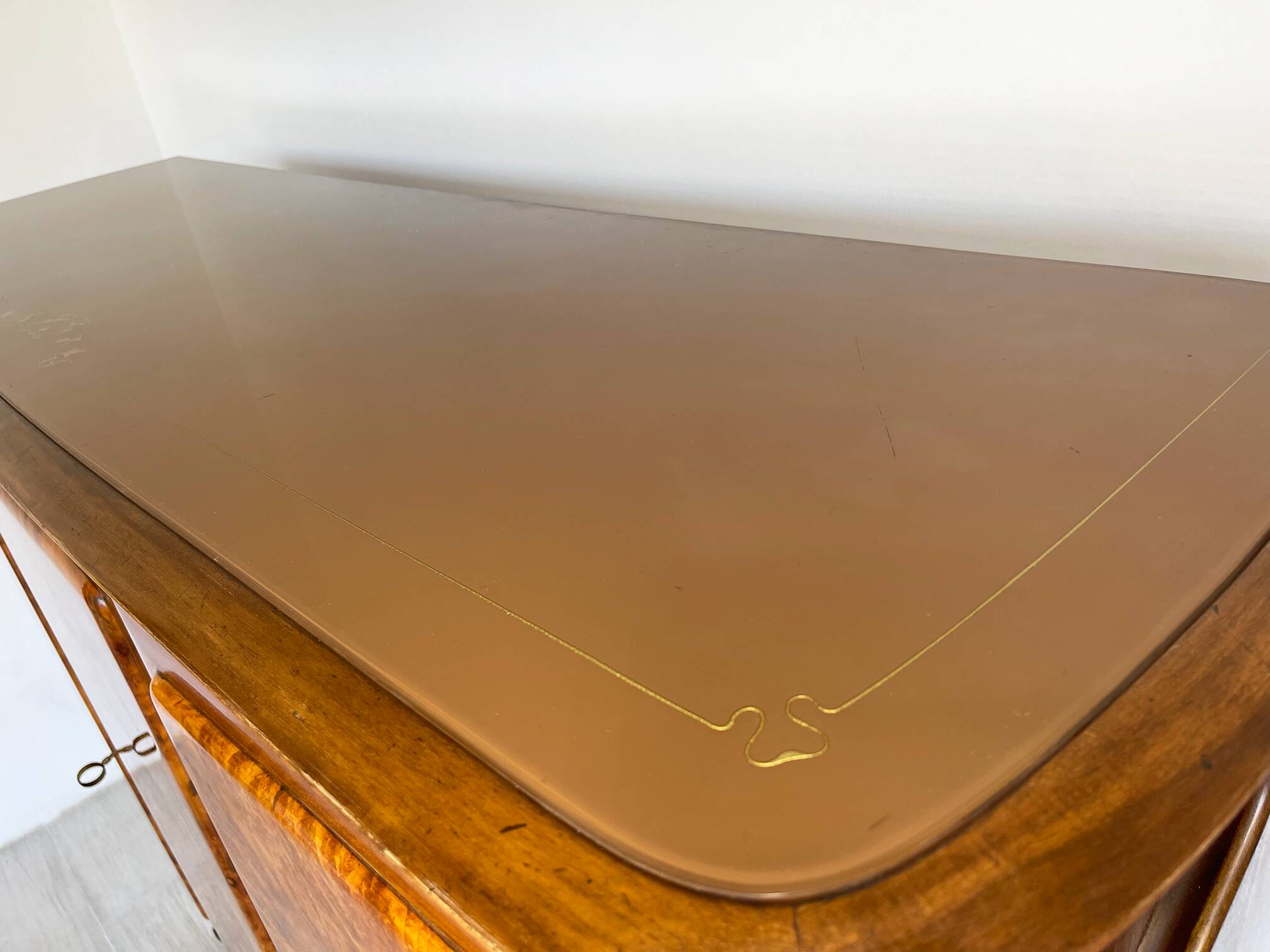 AB Vighizzolo mobili - Sideboa en ronce de noyer Cantu unique italien du milieu du siècle