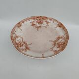 Earthenware bowl on pedestal by Boch Frères, iron earth, circa 1900.