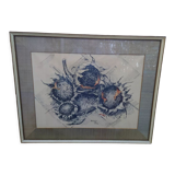 Painting under acrylic glass on bristol sheet signed bergen 1933