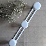 Lot de 2 porte manteaux métal blanc vintage (D-0013)