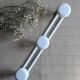 Set of 2 vintage white metal coat racks (D-0013)