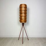 1960s vintage Danish bentwood teak floor lamp