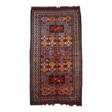 Handmade antique Persian Kurdish rug 122cm x 243cm 1880s - 1B419