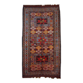 Handmade antique Persian Kurdish rug 122cm x 243cm 1880s - 1B419
