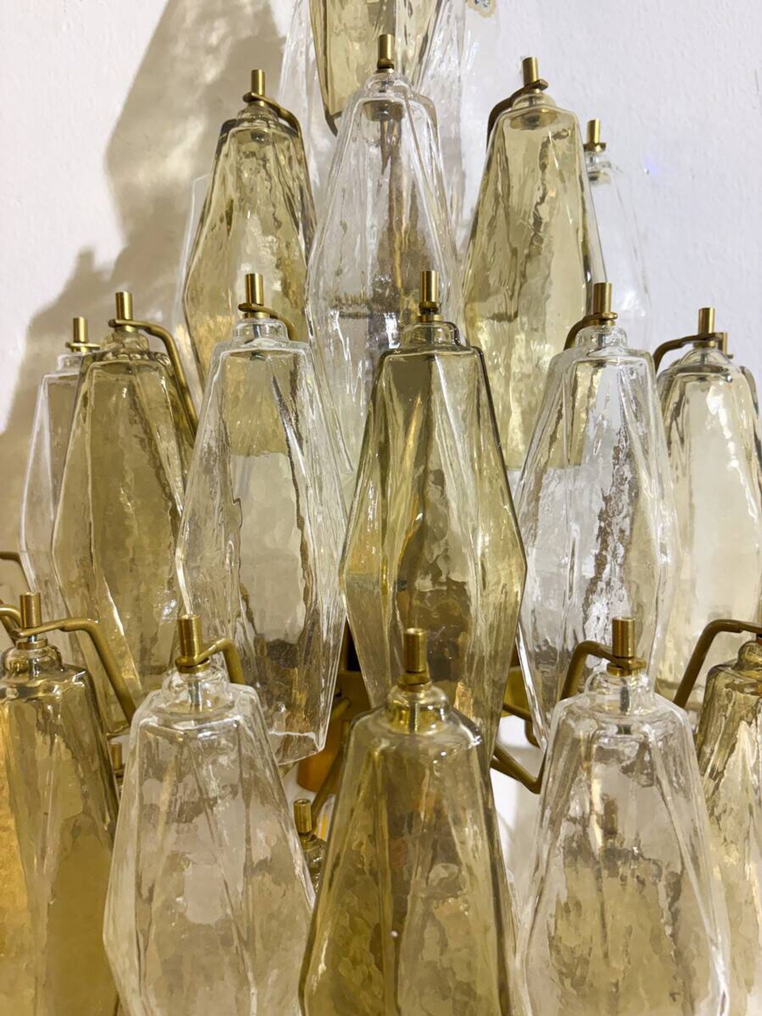 Pair of Murano Glass "Poliedri" Wall Sconces by Carlo Scarpa for Venini, 19