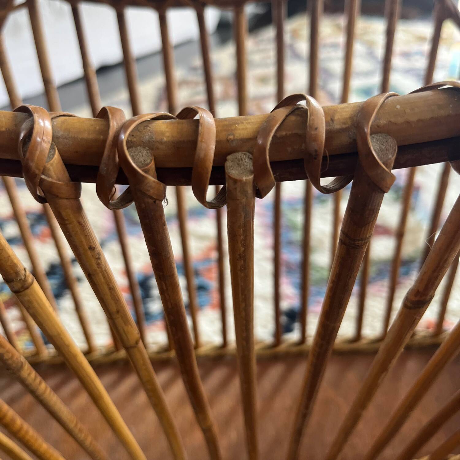 Rattan magazine rack