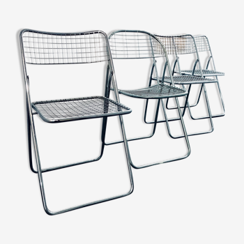 Lot de 4 chaises pliables Ted Net par Niels Gammelgaard pour ikea