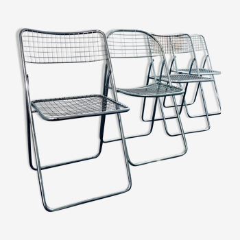 Set of 4 Ted Net folding chairs by Niels Gammelgaard for ikea