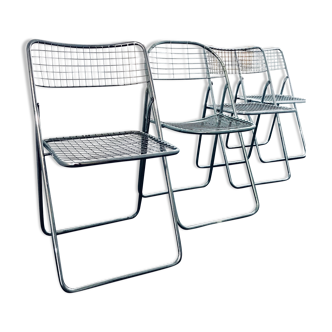 Set of 4 Ted Net folding chairs by Niels Gammelgaard for ikea