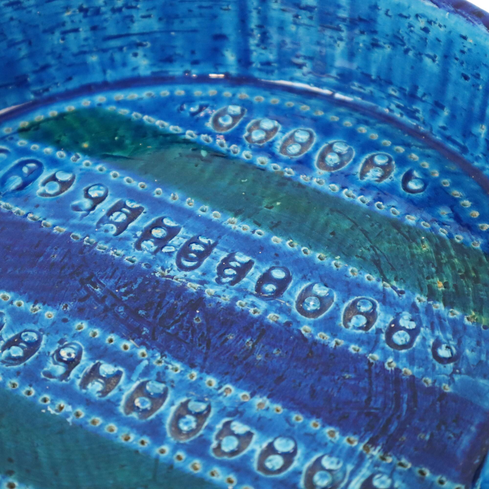 Aldo Londi for Bitossi Ceramics Ashtray Vide Poche Rimini Blue