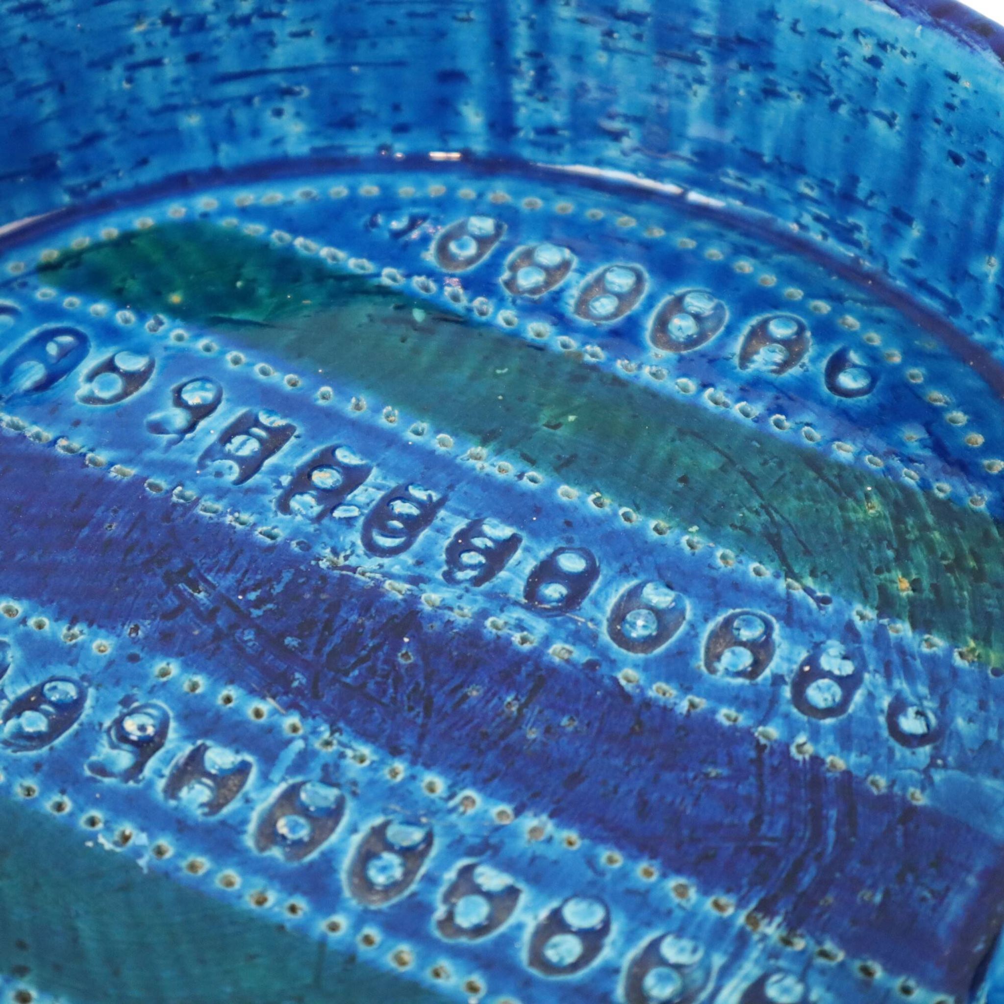 Aldo Londi pour Bitossi Ceramics Cendrier Vide Poche Rimini Bleu