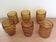 Set of 6 amber glasses
