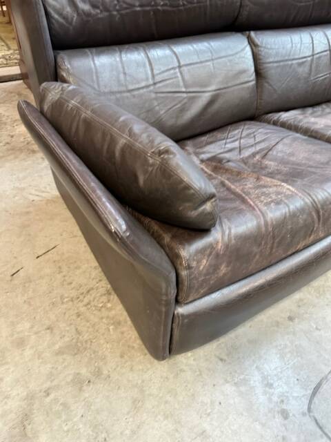 Ensemble de salon en cuir années 80