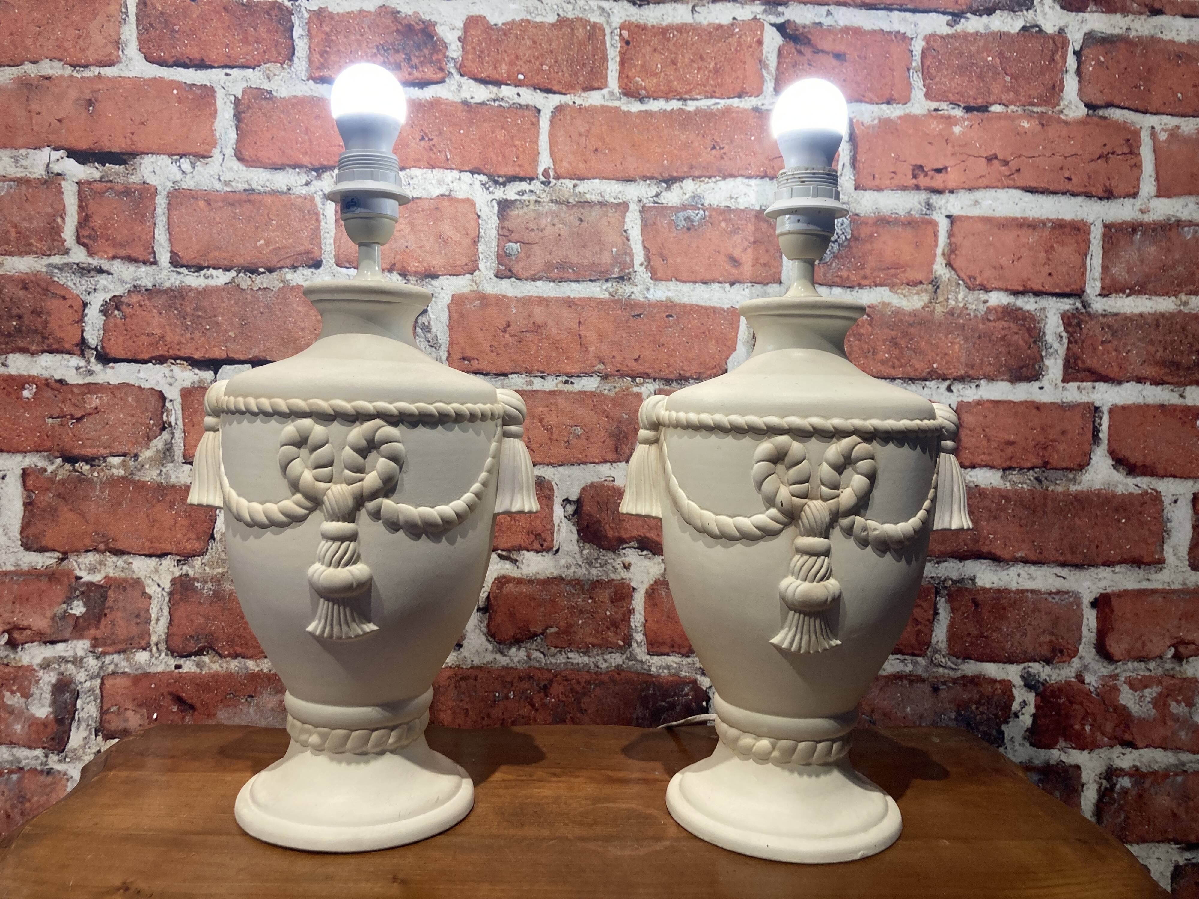 Pair of lamp bases