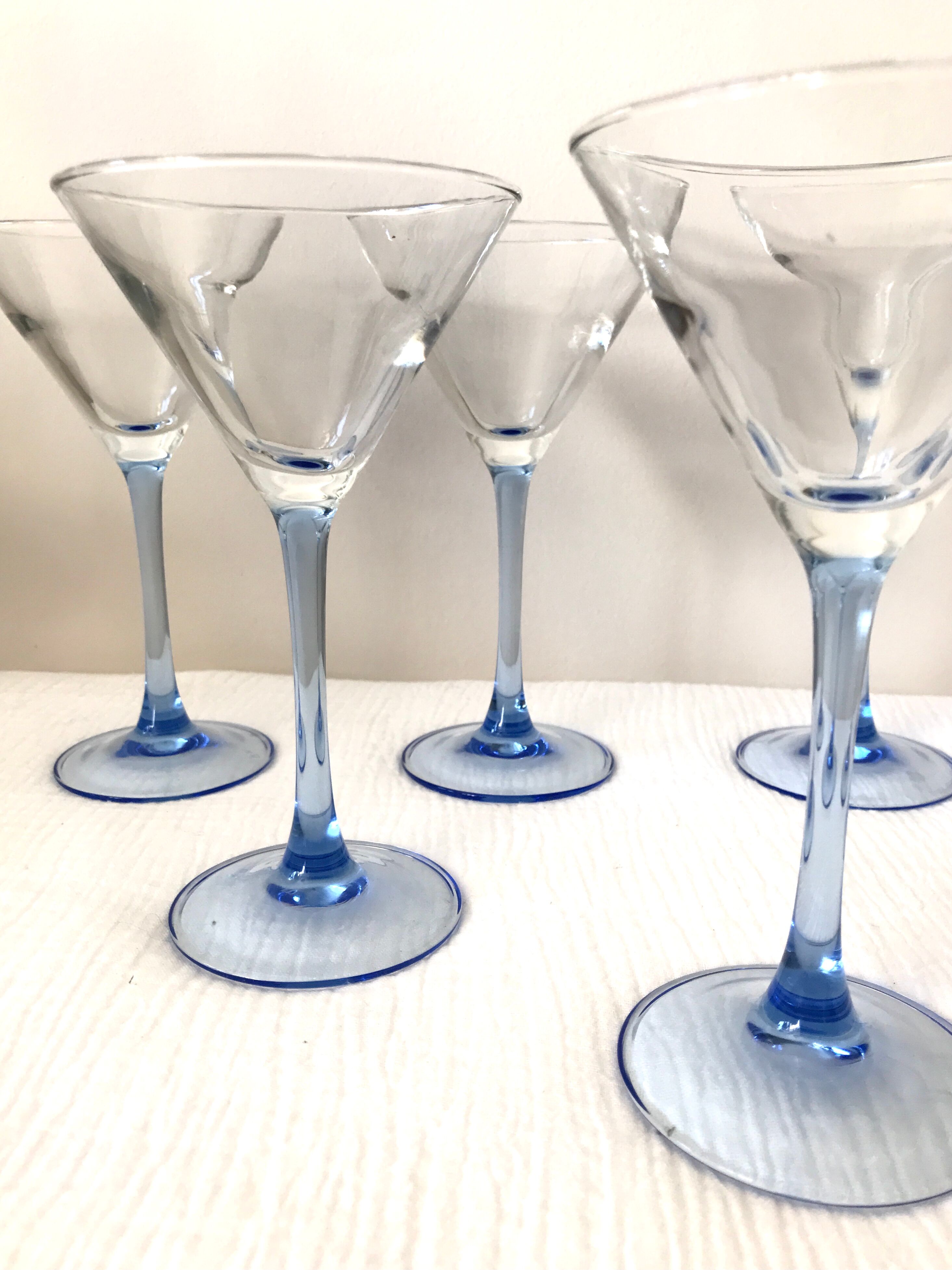 Set of 7 martini glasses