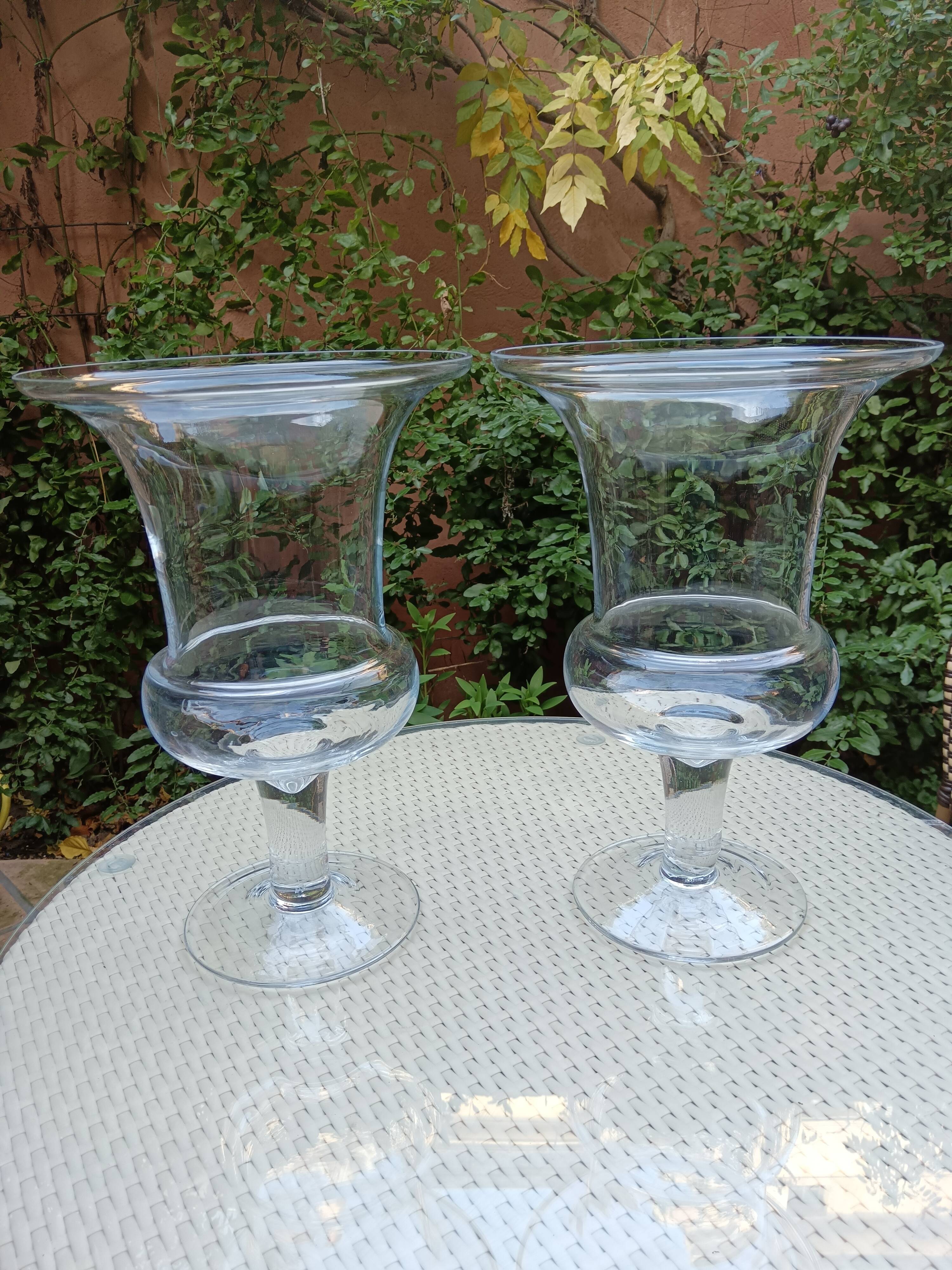 Pair of Medici glass vases