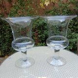 Pair of Medici glass vases