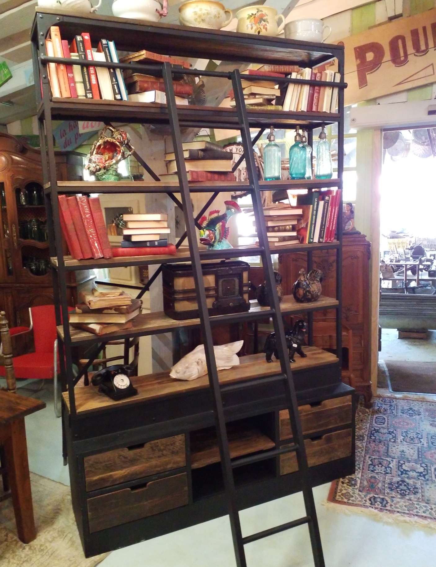 Industrial bookcase