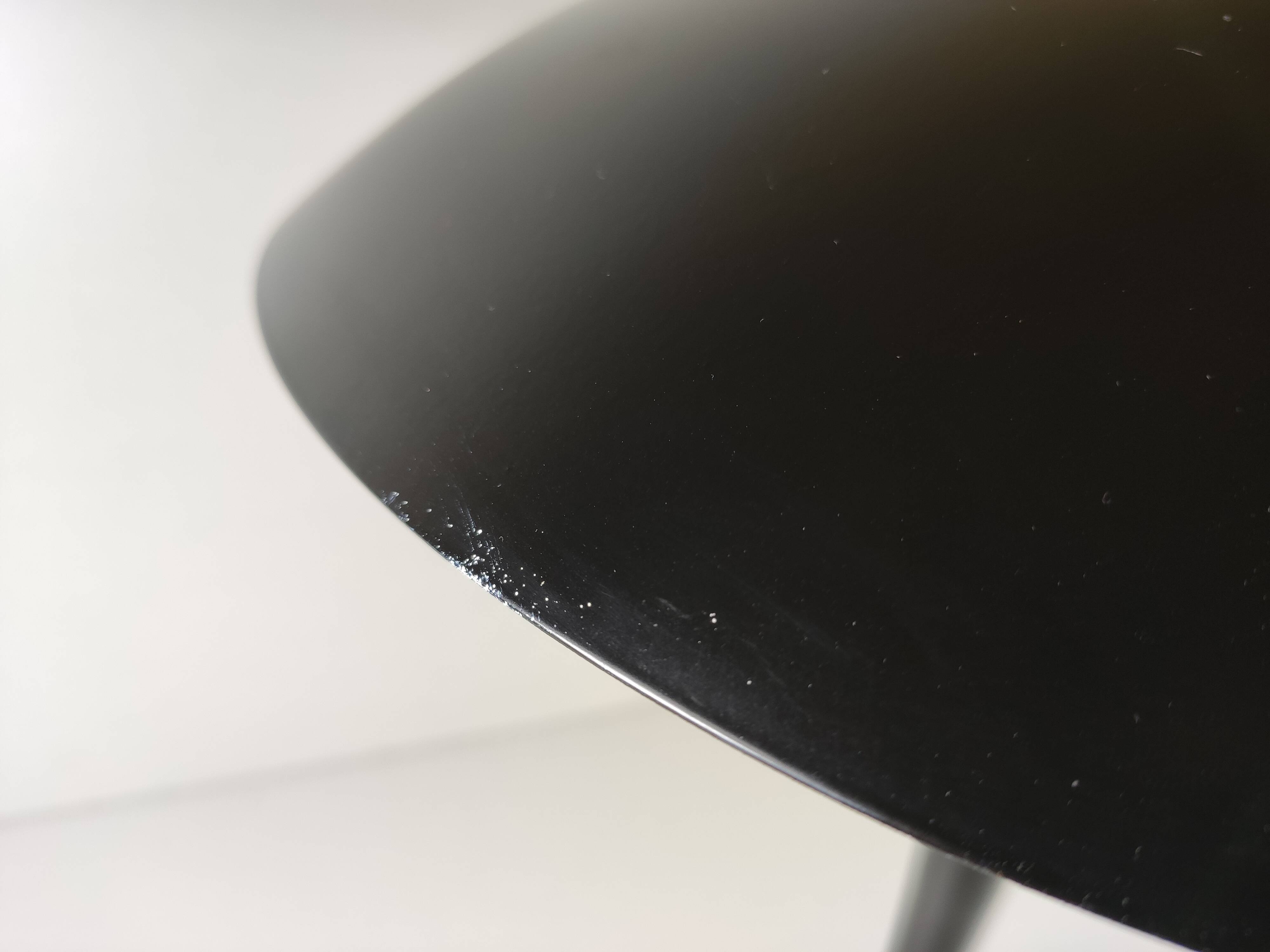 Black mushroom lamp Aluminor years 80