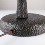 Hammered Copper Sculptural Lamp in the Shape of a Tree, Mid-Century Modern