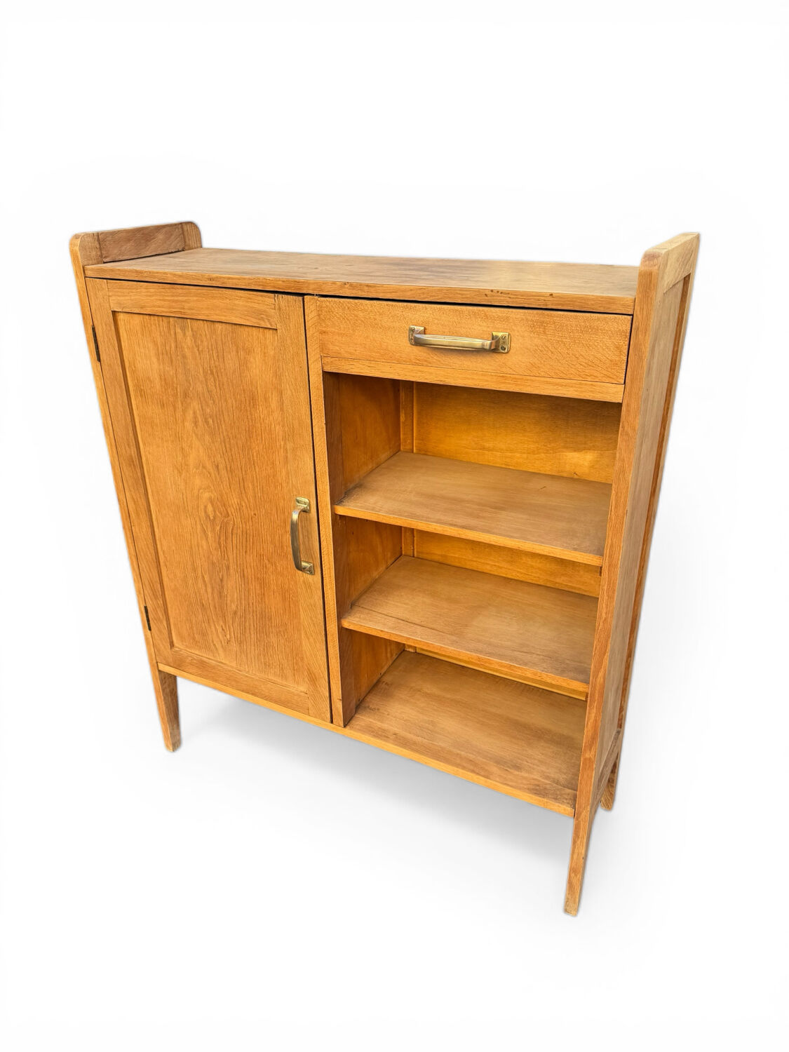 Parisian buffet, raw oak, compass legs, 1950.