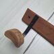 Wooden and metal wall hook