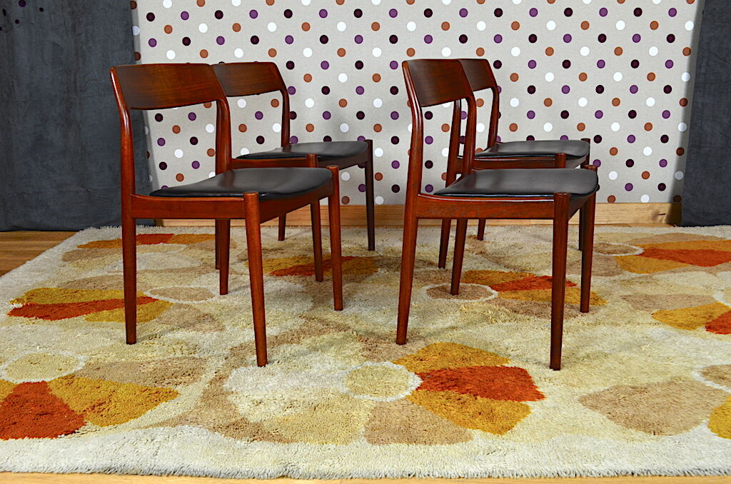 4 Chaises Danoise en Teck Norgaard Johannes 1966