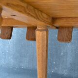 Brutalist corner bench in oak – European design, 1960s/70s