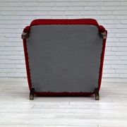 50s, Danish design, refurbished chair, furniture wool, mahogany wood