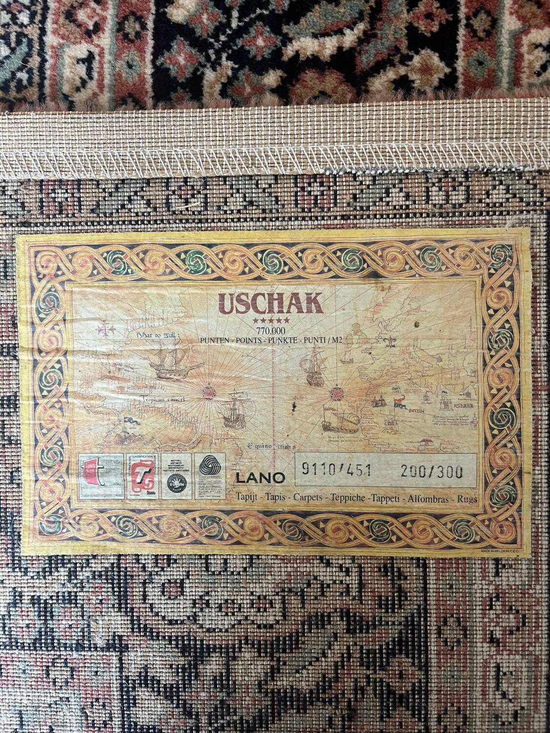 Turkish Uschak carpet in wool