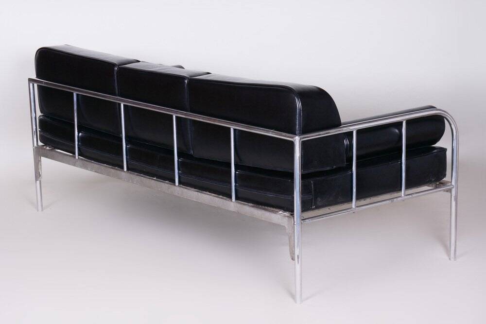 Bauhaus Sofa in Leather from Vichr a Spol, 1930s