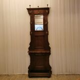Oak cloakroom/coat rack with mirror