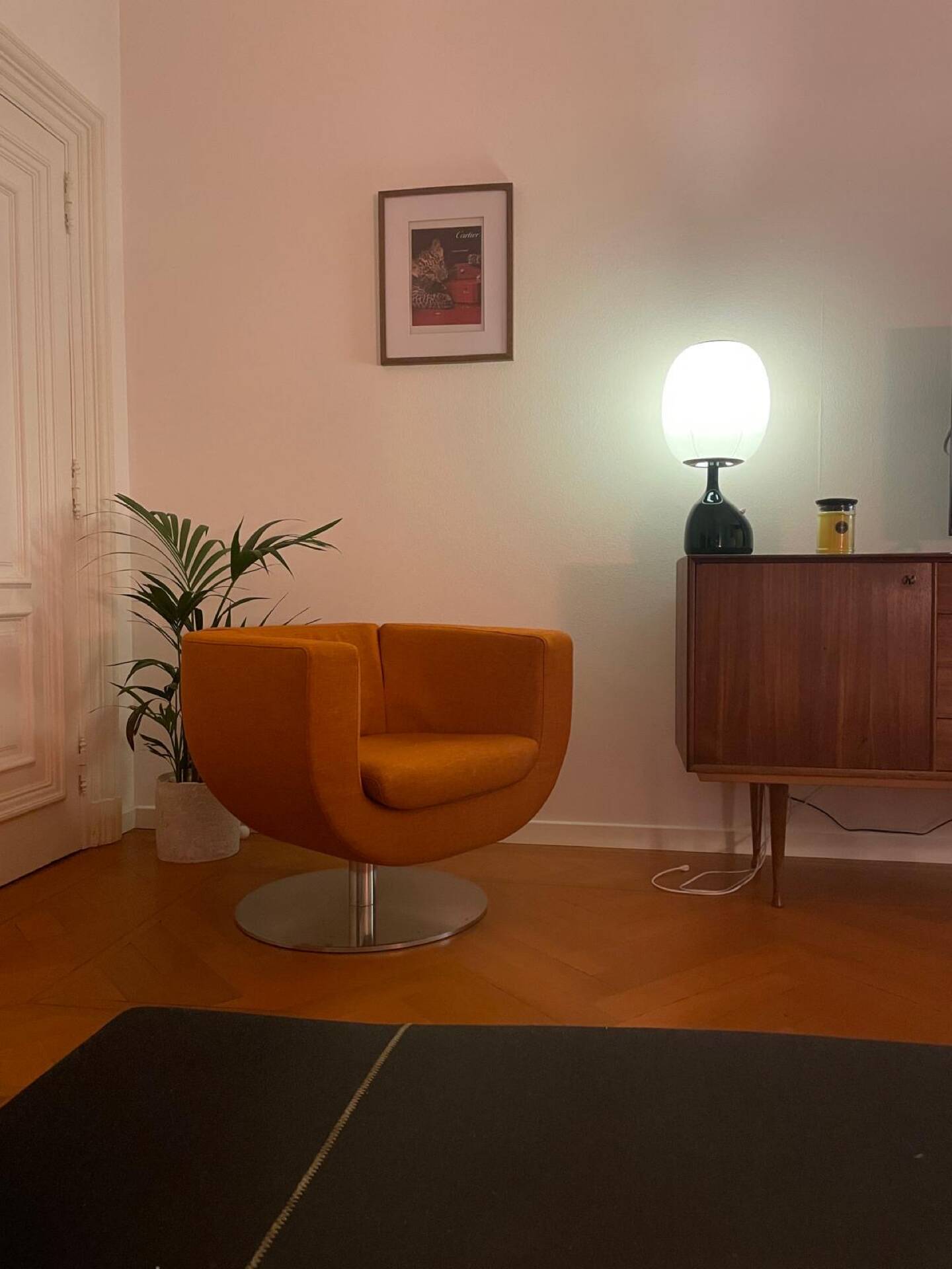 B&B Italia fauteuil design orange vintage / collector