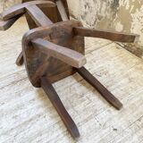 Pair of Aranjou elm “T” chairs
