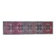 1970s Vintage Turkish Handmade Wool & Cotton Purple Runner Rug 91X359