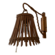 Louis Sognot rattan wall lamp from the 50s and 60s